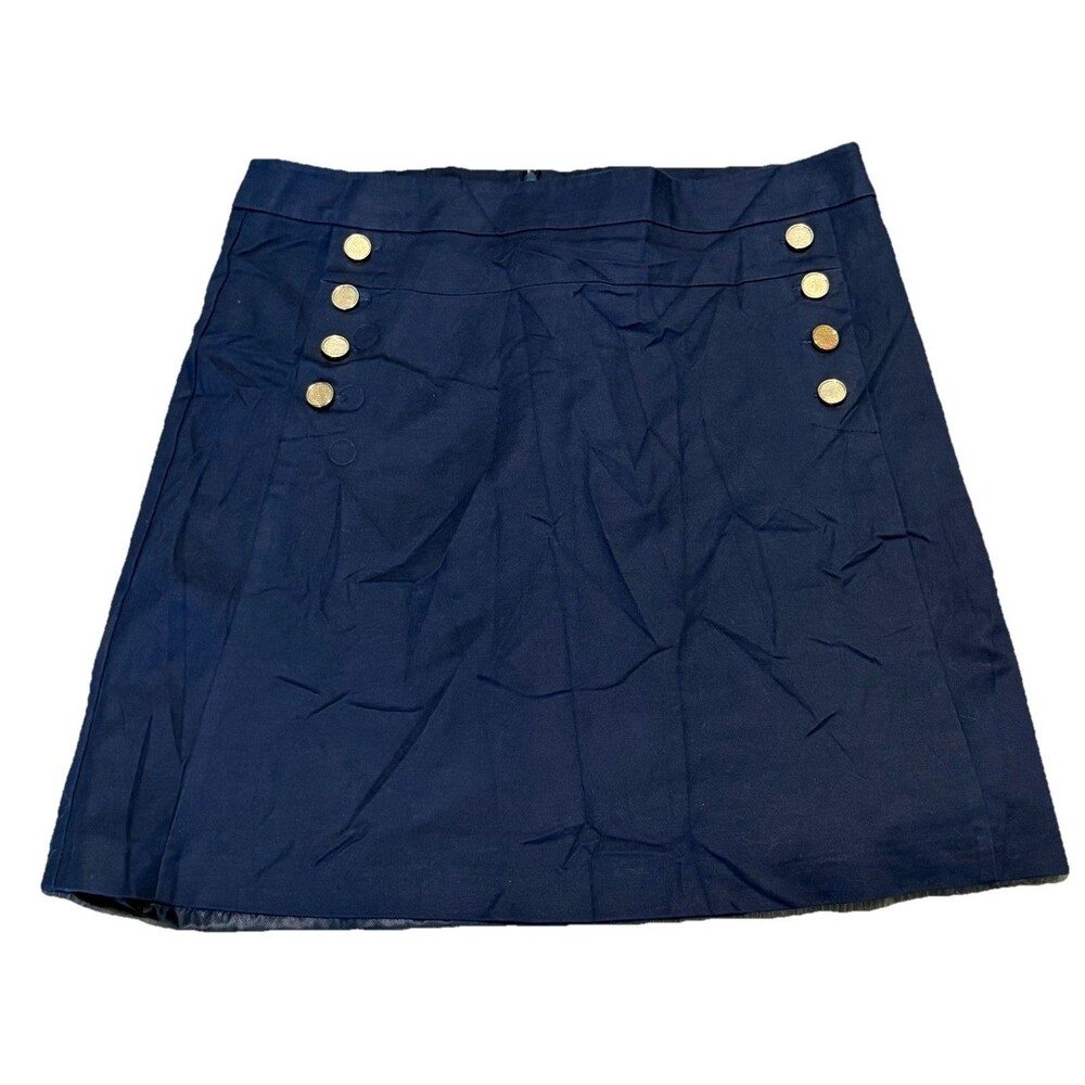 Cyrillus Paris Women’s Navy Blue Lined Mini Sailor Skirt Size 40 $175